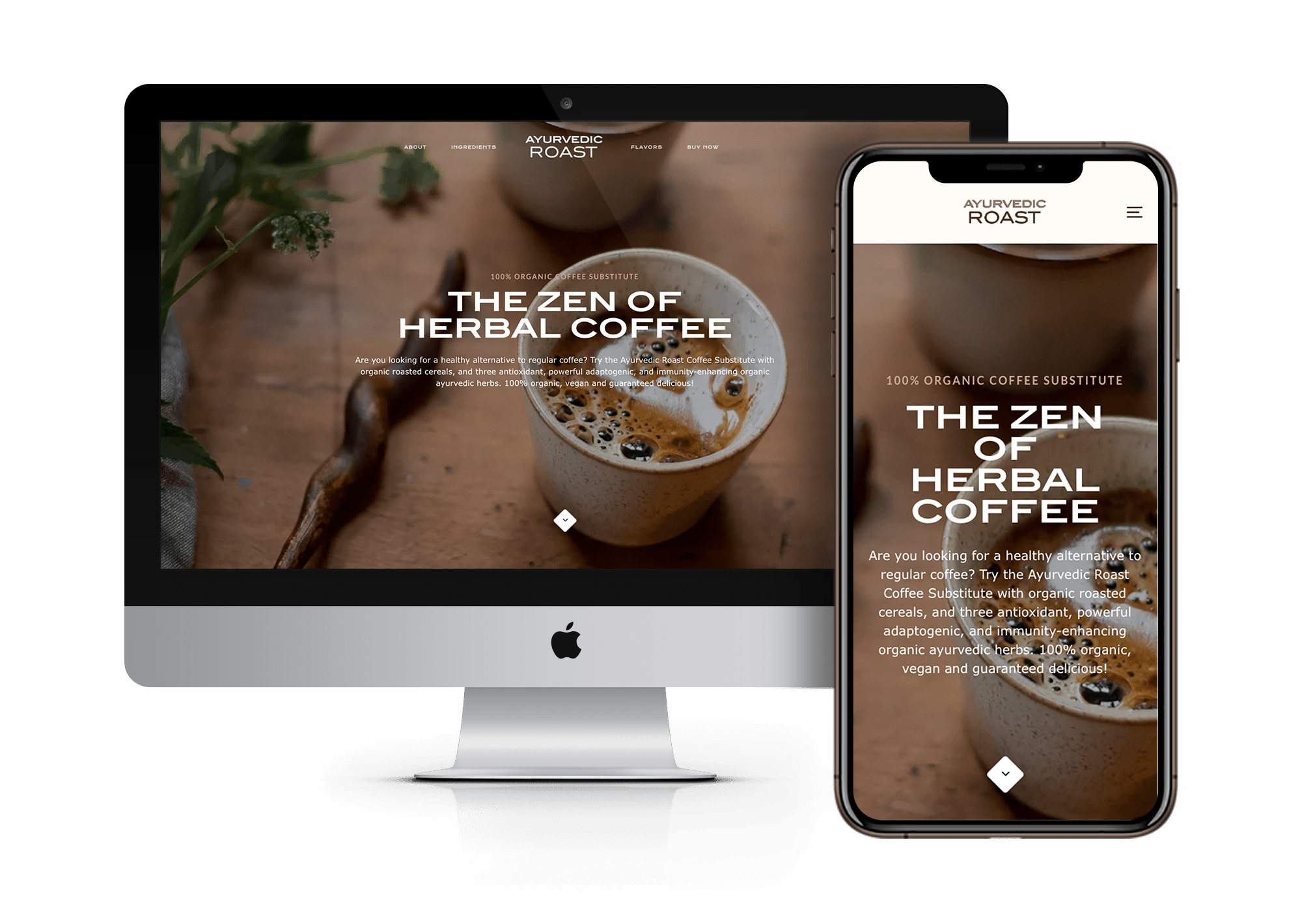 Palmy Studio - Ayurvedic Roast - web design website development ux design ui design branding